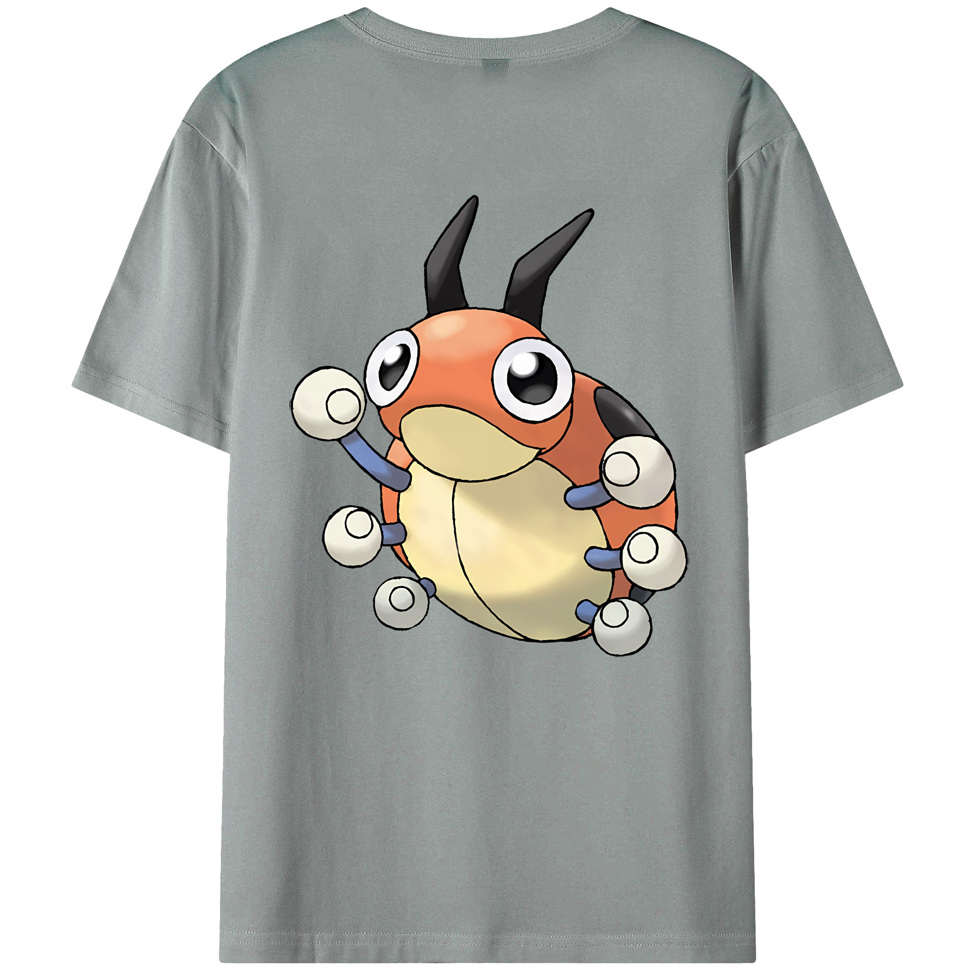 （画像用） ポケットモンスター Pokémon 綿100％ メンズ半袖Tシャツ（バックプリント） 通気性